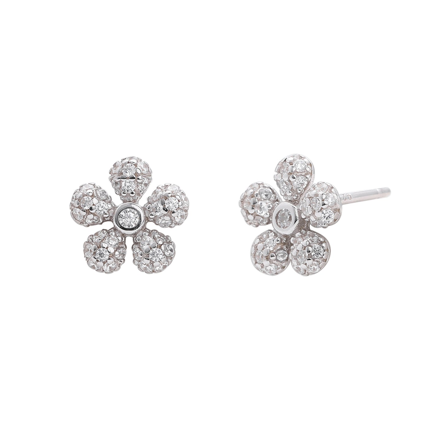 pendientes de flor de circonitas girl
